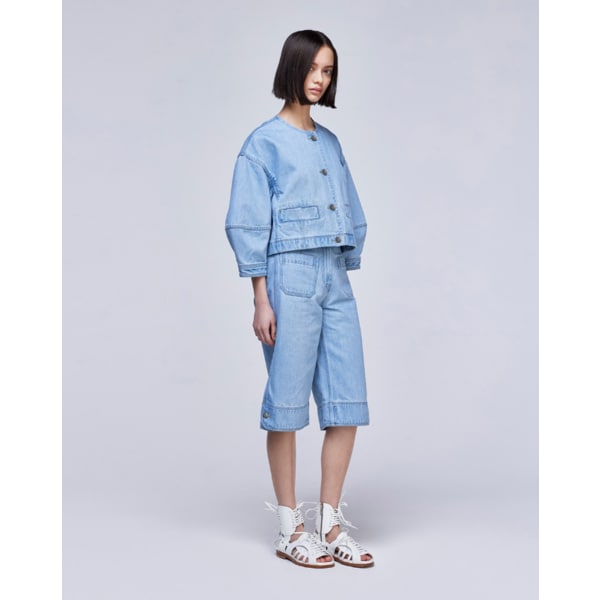 [파주점] [송지오우먼]지제로 버뮤다 데님 팬츠 라이트 블루 WH2PT830LB