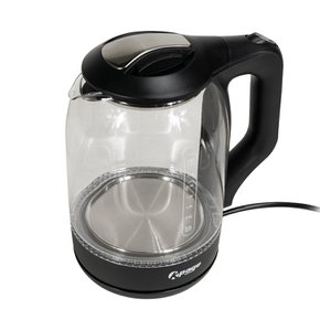 유리 포트 KEP-G18B 블랙 1.8L 스테인레스열판 무선포트 내열유리