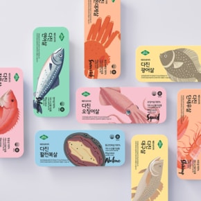 다진 생선 토핑 수산물 큐브 8종