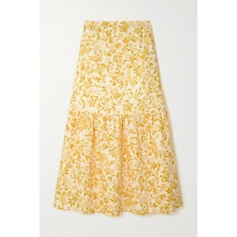 PEONY 피오니 플로럴 프린트 리넨 맥시 스커트 34344356237478518