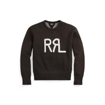 DOUBLE RL W RRL 로고 코튼 블렌드 플리스 스웨트셔츠(WMRRKNIN6820036001)