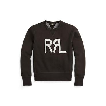 DOUBLE RL W RRL 로고 코튼 블렌드 플리스 스웨트셔츠(WMRRKNIN6820036001)