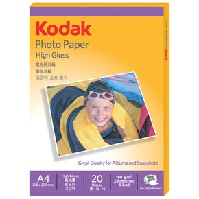 광택포토용지 180g A4 20매 4027-306 Kodak