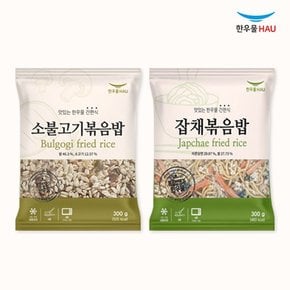 한우물 한끼해줘 볶음밥세트 (소불고기볶음밥 300g + 잡채볶음밥 300g) x각2봉