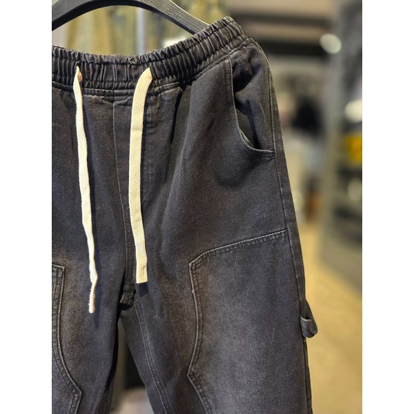 [시흥점] 더블니 데님 카펜터 세미와이드팬츠(남여공용)/JGZZ80106BK