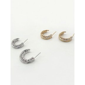 Classy Circular Cubic Ring Earring