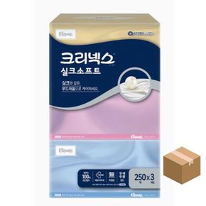 [굿야드] 크리넥스 각티슈 실크소프트 250매X3개_6팩(18개입)