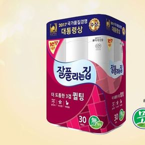 잘풀리는집 깨끗한 3겹 터치 30롤