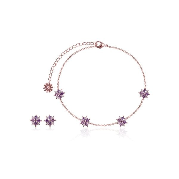 14K GF 갈라테아 플라워 귀걸이/팔찌 세트 S00020