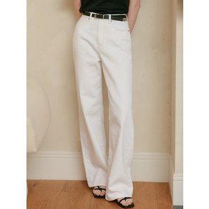 룩캐스트 아델 데님 와이드 팬츠_화이트 / ADELE DENIM WIDE PANTS_WHITE