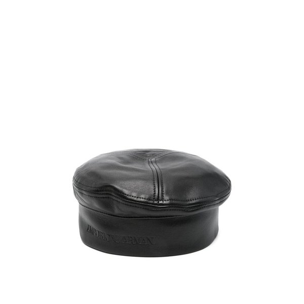 엠포리오 아르마니 여성 모자 caps 레더 Basque EW003149AF20028UC001 블랙 /