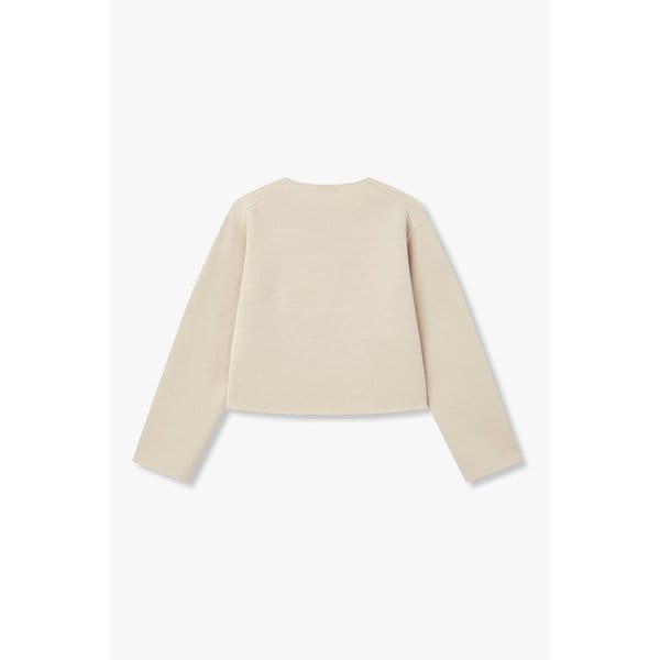 원 버튼 크롭 울 니트 자켓 IA16151100104