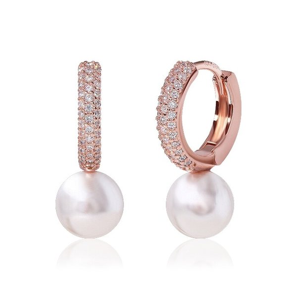 14k G.F 멜보 진주 원터치 링 귀걸이 EA2957