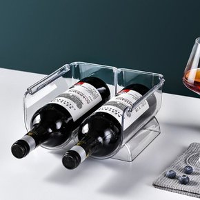 와인 병 홀더 보관 수납 냉장고 정리 랙 거치대 2구 (WF953A2)