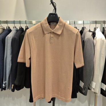 본 레드브라운 COOLEVER 베이직 카라 니트 BN3MSW851RB