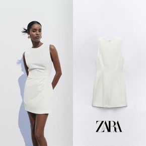 ZARA 자라 셔링 미니 원피스 화이트 2638/620