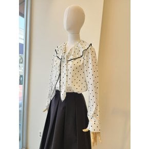 [여주점] 복사_[JJ 지고트] 여성 배색 타이 러플 칼라  블라우스GR2A0BL211