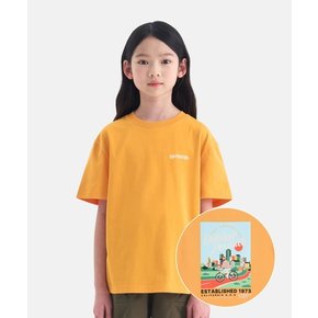 백그래픽 반팔티셔츠 (오렌지) OD262ISS06_ORG