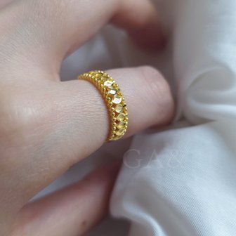  [가앤] 24k순금 꽃잎 패턴 반지 3.75g