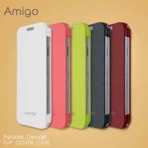 HICKIES Amigo 갤럭시S4전용 페블 가죽플립케이스