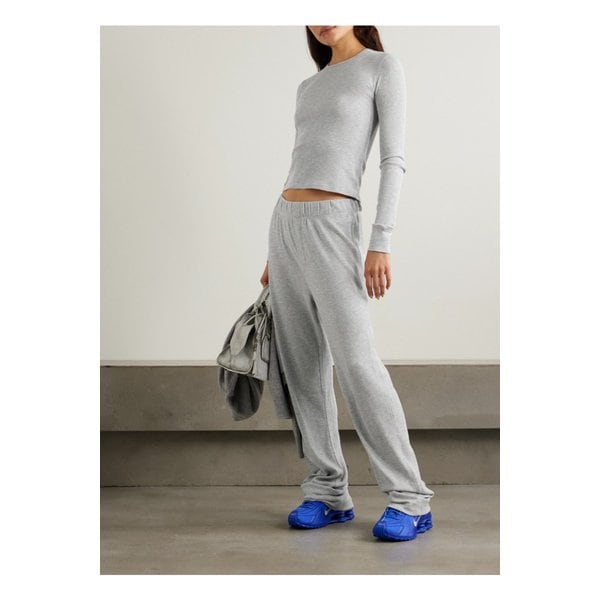 에턴 와플 니트 저지 트랙 팬츠 라이트 그레이 1647597346599154