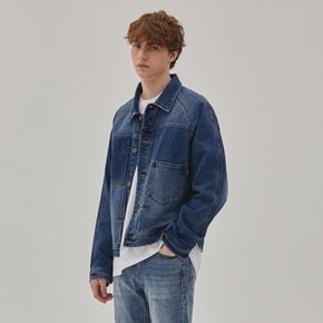 DENIM RAGLAN SLEEVE JACKET INDIGO