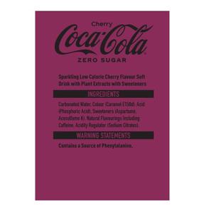 [해외직구] Coca-Cola 코카콜라 제로슈가 체리맛 콜라 캔 330ml 8입