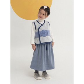 [세트] 달보드레 한복 베스트+스커트_MELANGE BLUE
