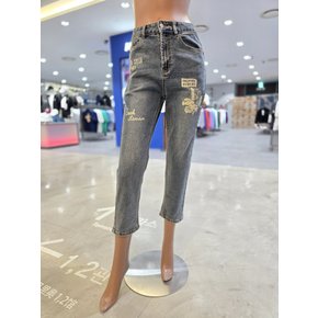 지프 프린트 배기 데님팬츠 바지 JP1DPF701