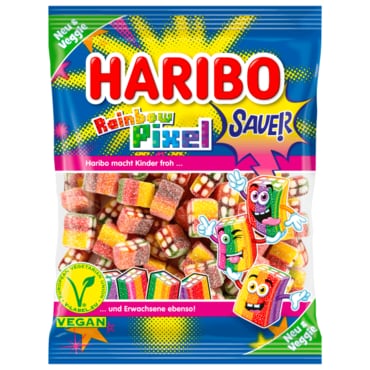  하리보 Haribo 비건 젤리 레인보우 픽셀 신맛 160g