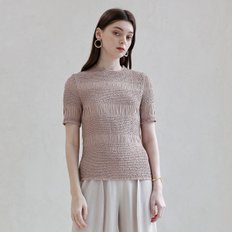 보더 텍스처 플리츠 블라우스_YJ05WNPBL23_BE1