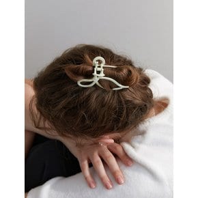 mini matte solid ribbon metal hair clip