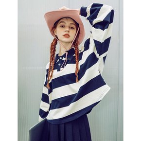 DD_Color contrast stripe loose fit knit