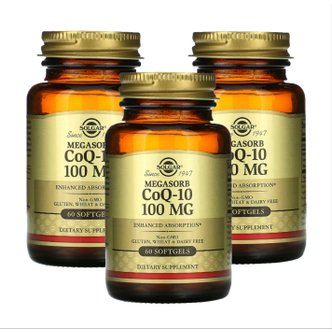 솔가 코엔자임 큐텐 CoQ -10 코큐텐 100mg 60소프트젤 3통