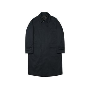 Bonheur Cotton Balmacaan Coat (Navy)