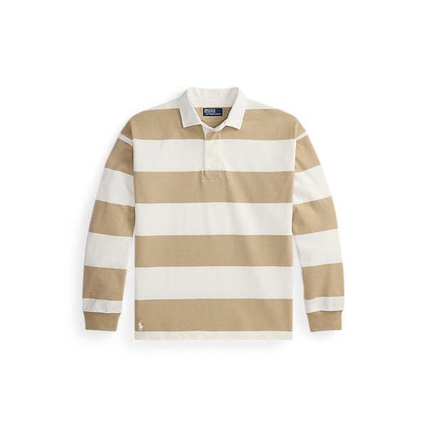 남성 빅핏 스트라이프 저지 럭비 셔츠(MNPOKNI16825073101)