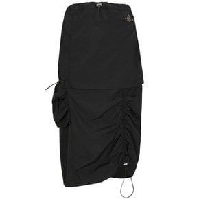 PUSH SKIRT IN BLACK(셔링 카고 스커트)