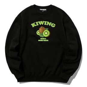 KIWING 크루넥 맨투맨(블랙)