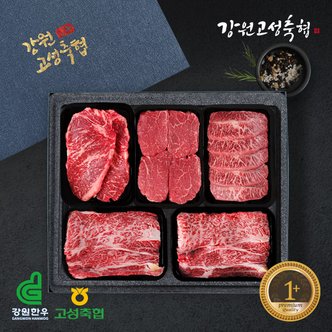  [냉장][강원 고성축협] 1+등급 프리미엄 모듬3호(2.5kg)(등2+채1+안1+특수1)/부직포가방