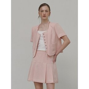 Button Strap Tweed Jacket, Pink