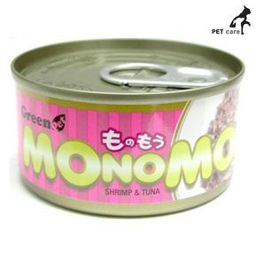 모노모 캔 85g 새우 참치 고양이 간식 사료