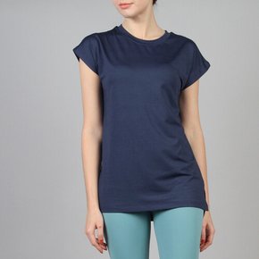 여성 엘리 반팔 요가복 티셔츠 루즈핏 상의 롱티 빅사이즈 커버업 운동복(55-88이상)