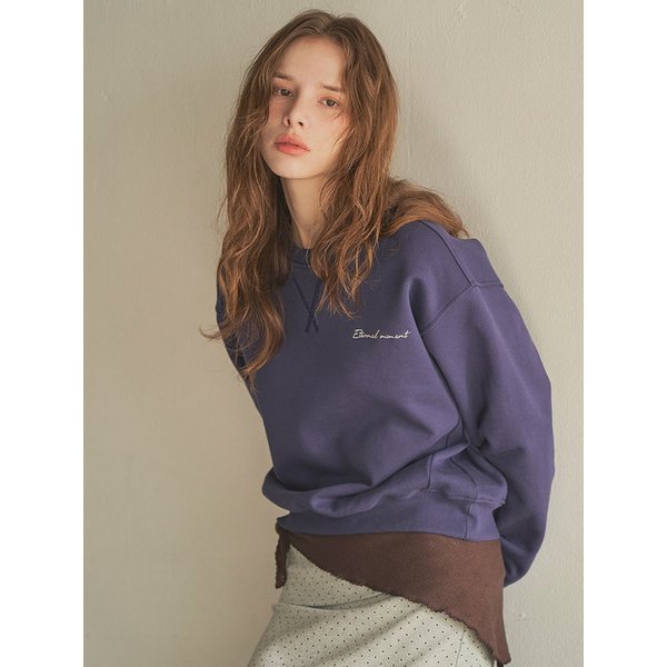 Signature Emoment Sweatshirt_Purple Navy