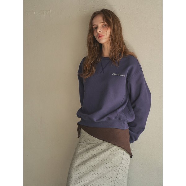 Signature Emoment Sweatshirt_Purple Navy