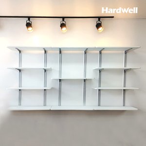 하드웰 시스템 벽선반 3단 4단 높이 120cm 세탁실 벽걸이 원목 다용도실