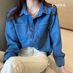 KARRA (77까지)투포켓캐주얼데님셔츠_A4F0011