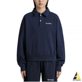 SPORTYRICH SELIF LOGO EMBROIDERED POLO - NAVY (PO641) (세리프 로고 자수 폴로)