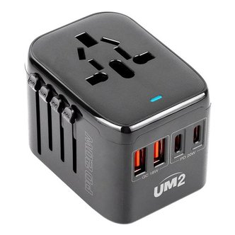 UM2 4포트 8A 2000W USB 전세계 해외 여행용 멀티 플러그 아댑터 여행어댑터 UMTC-PD20W