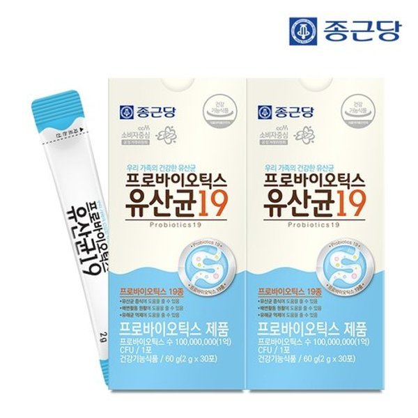프로바이오틱스 유산균19 30포 2박스/2개월분