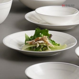 한국도자기 펄실버 6인치 접시 1p 본차이나 식기 그릇